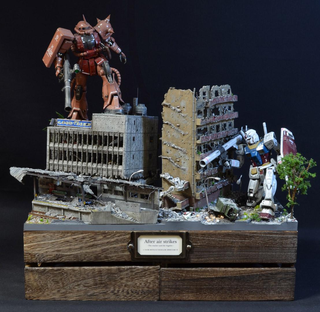 Gundam diorama: After Air Strikes