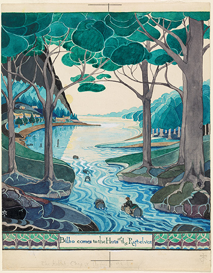 Bilbo comes to the Huts of the Raft-elves - Credit: © The Tolkien Estate Limited 1937