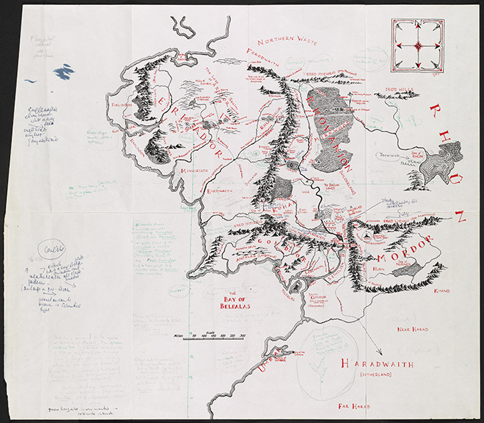 Annotated map of Middle-earth - Credit: © Williams College Oxford Programme & The Tolkien Estate Ltd, 2018