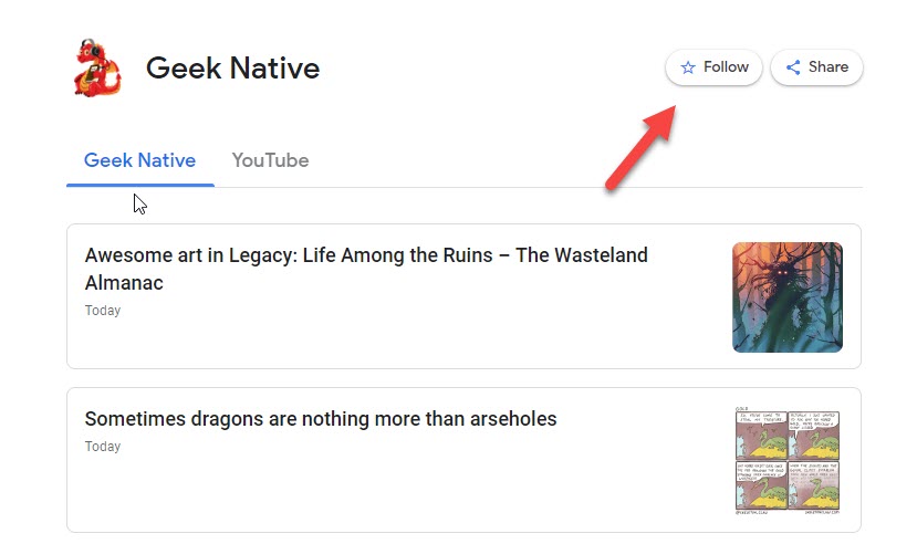 Geek Native on Google