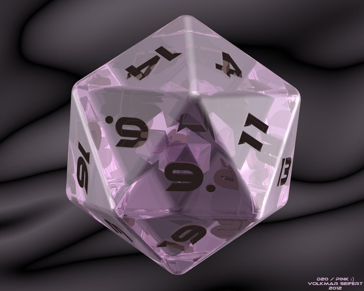 Pink d20