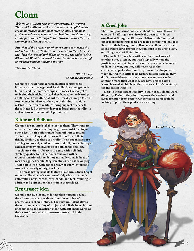 The clonn D&D race