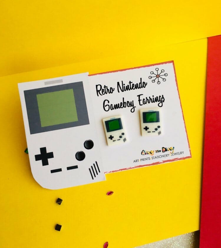 Gameboy earrings