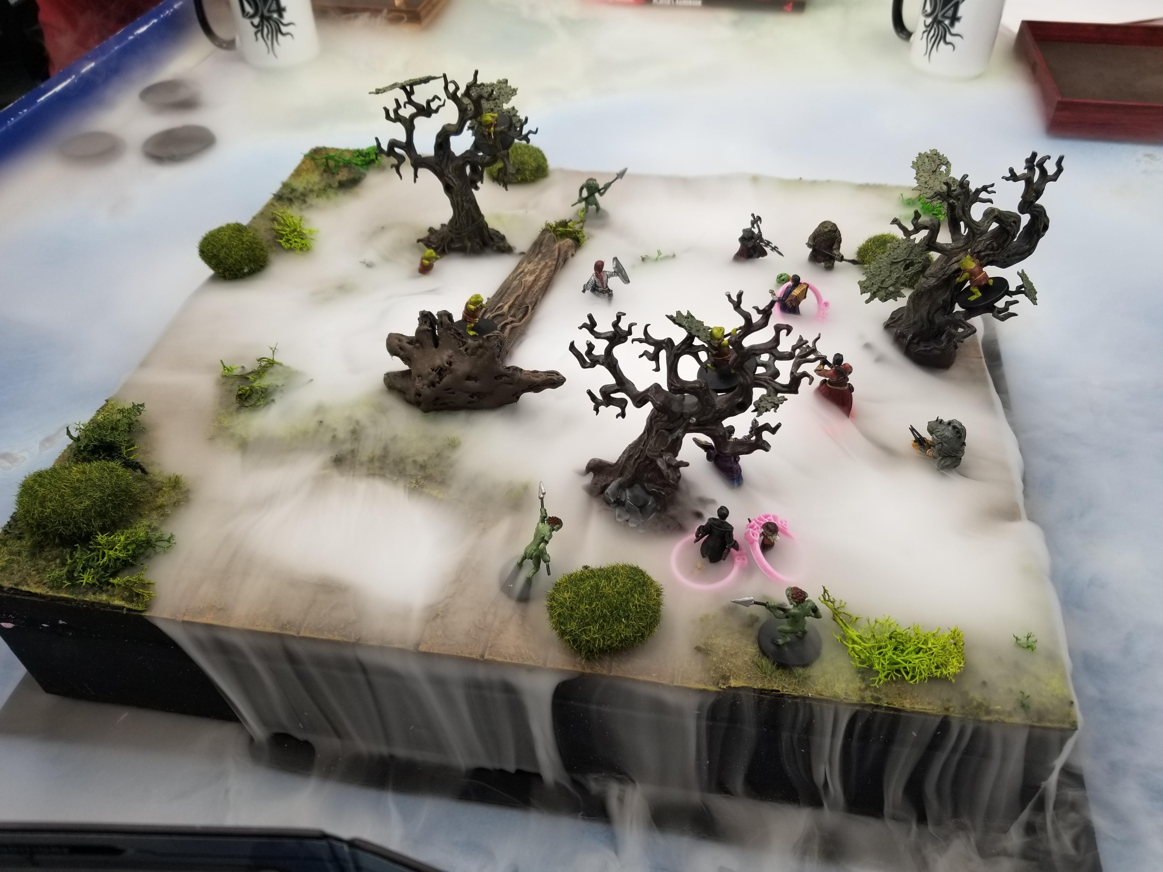 Dry ice bog terrain for D&D