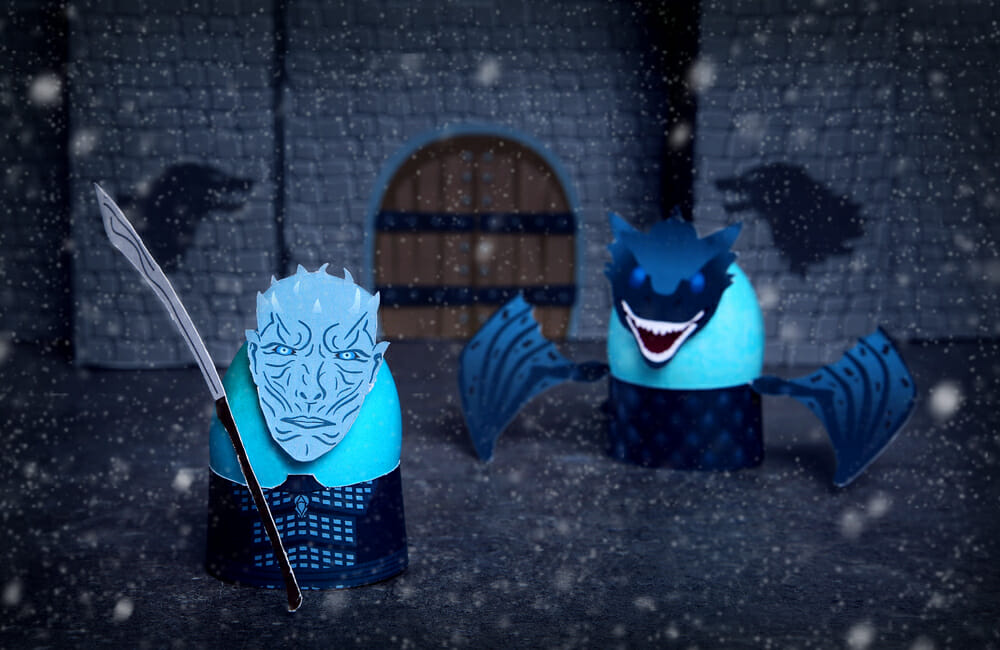 Night King and dragon cosplay eggs