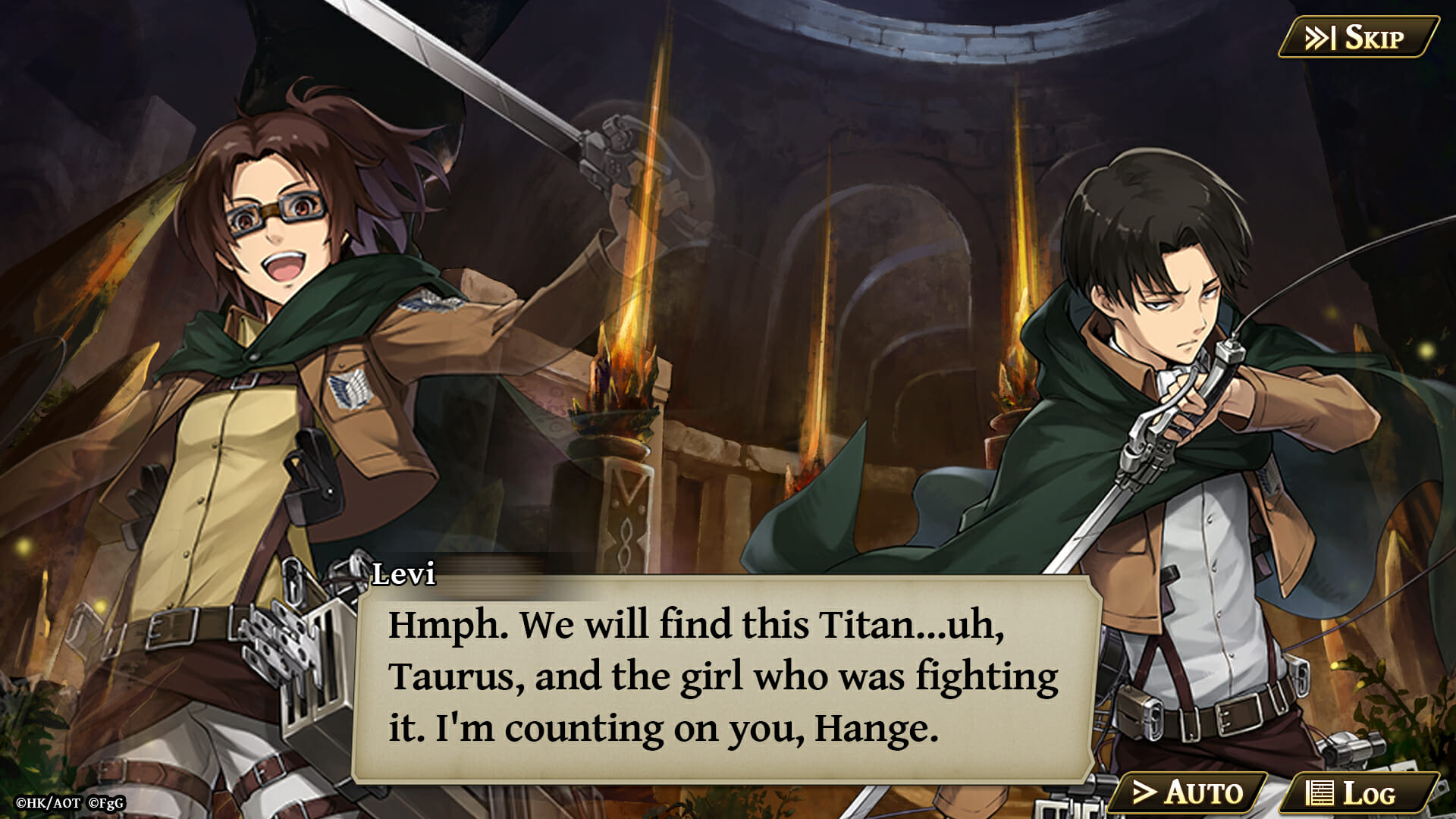 Levi and Hange in The Alchemist Code