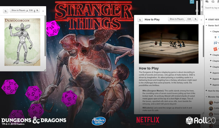 Stranger Things D&D at Roll20