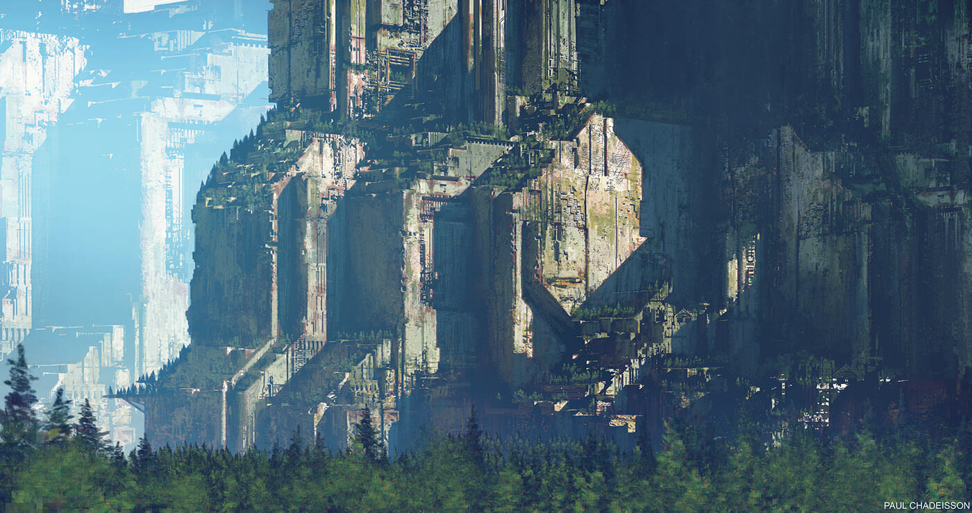 Is this concept art from an abandoned Blade Runner film?