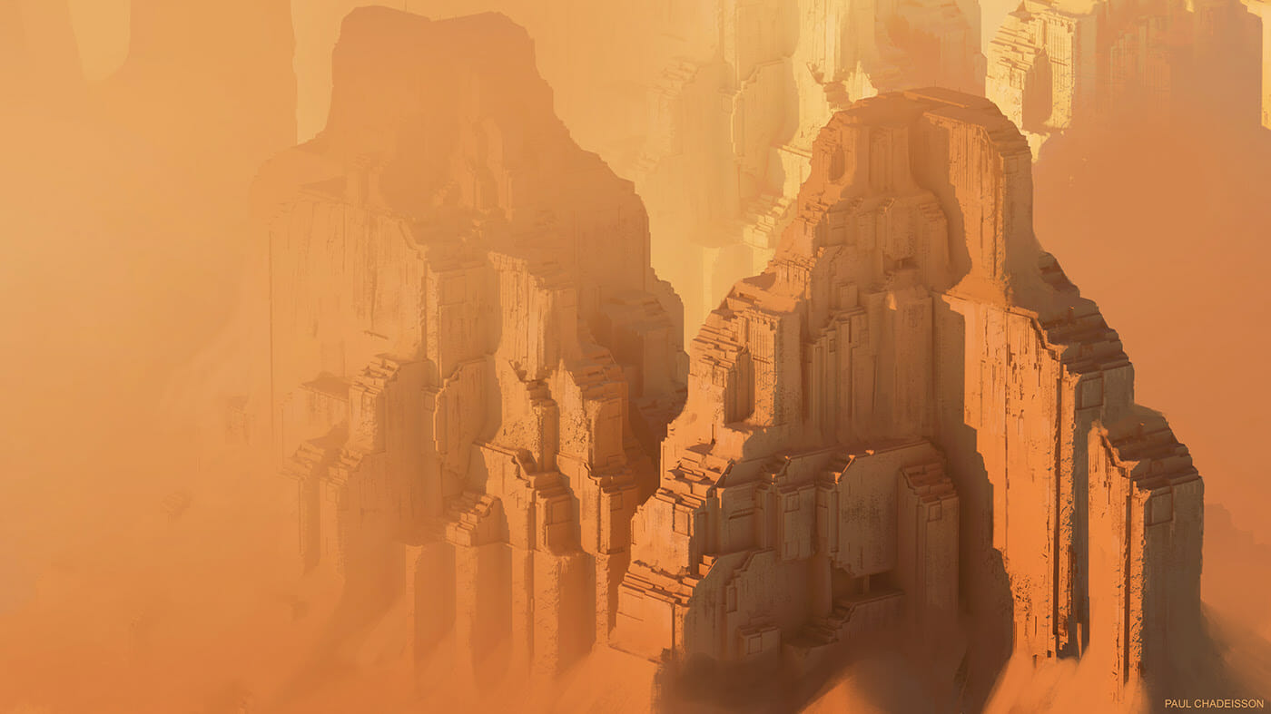 Is this concept art from an abandoned Blade Runner film?