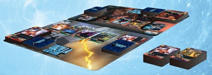Inside the Godzilla card game box
