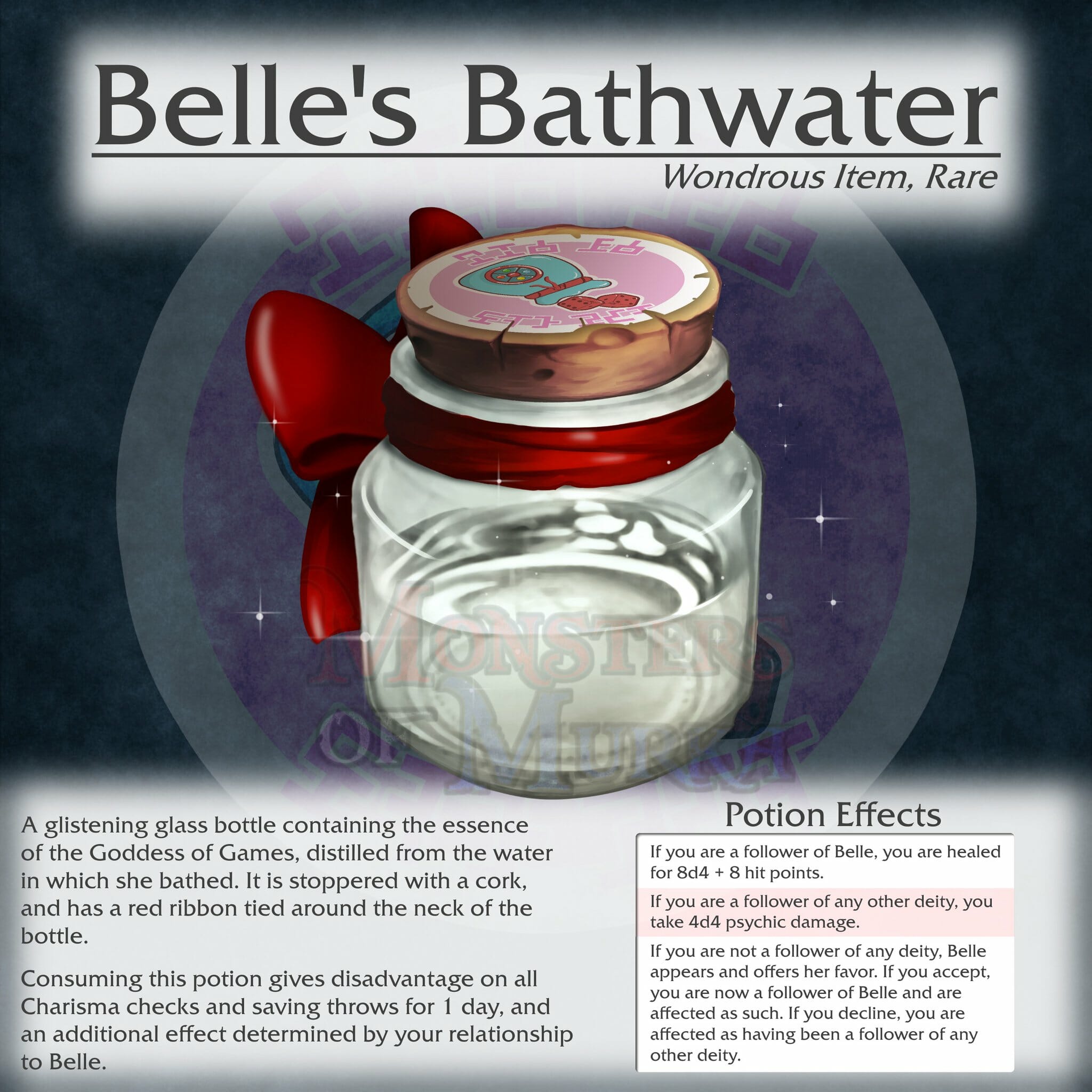 Egirl bathwater D&D item