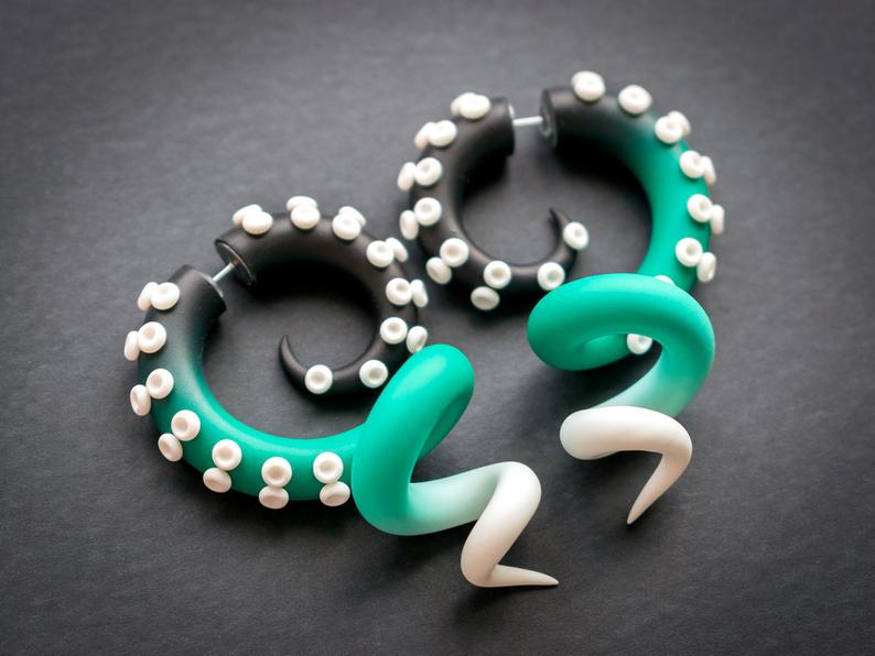 Tentacle earrings