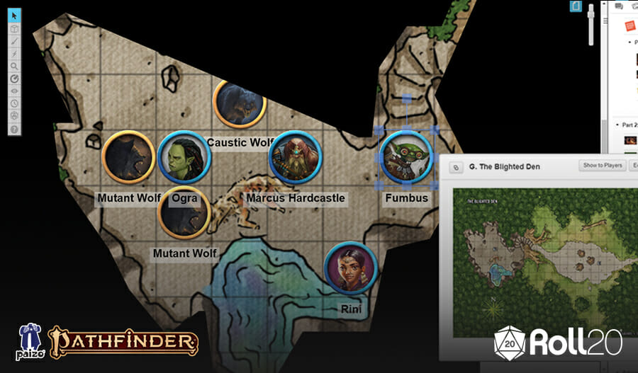 Pathfinder virtual tabletop