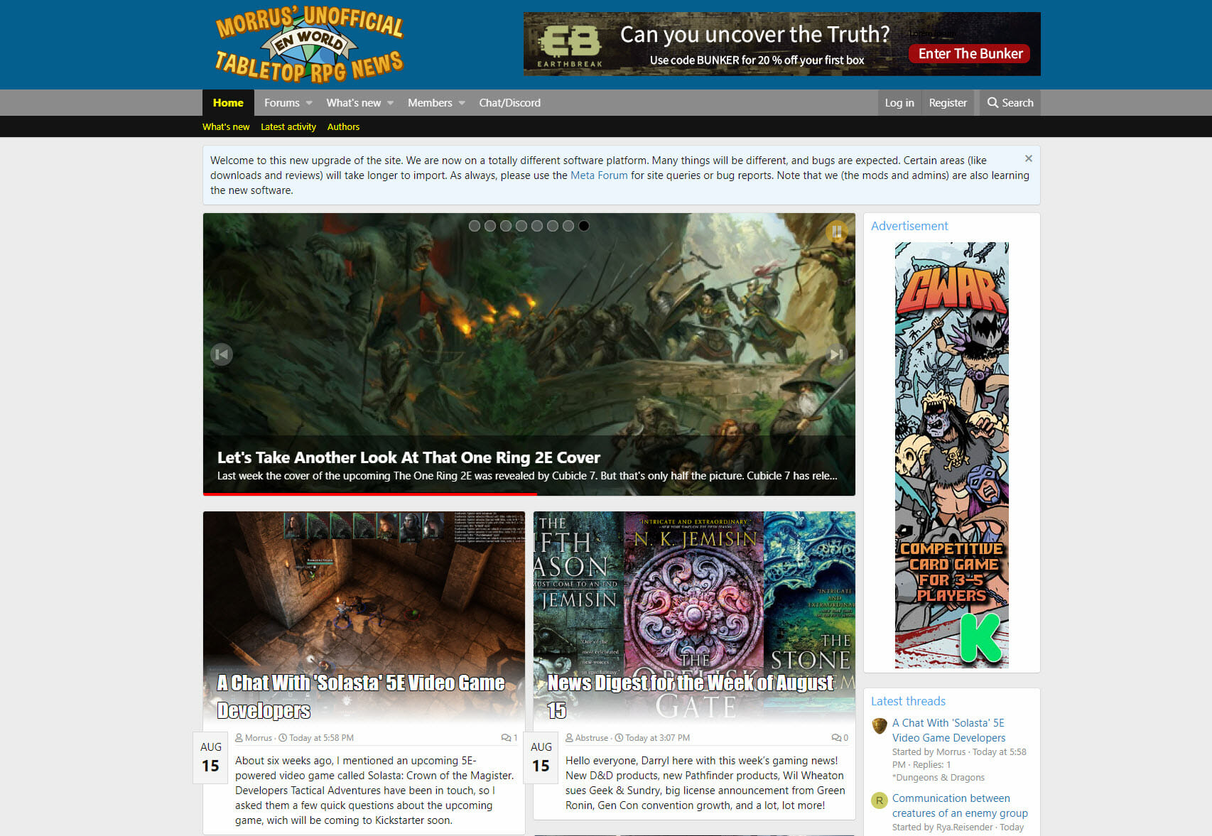 EN World homepage