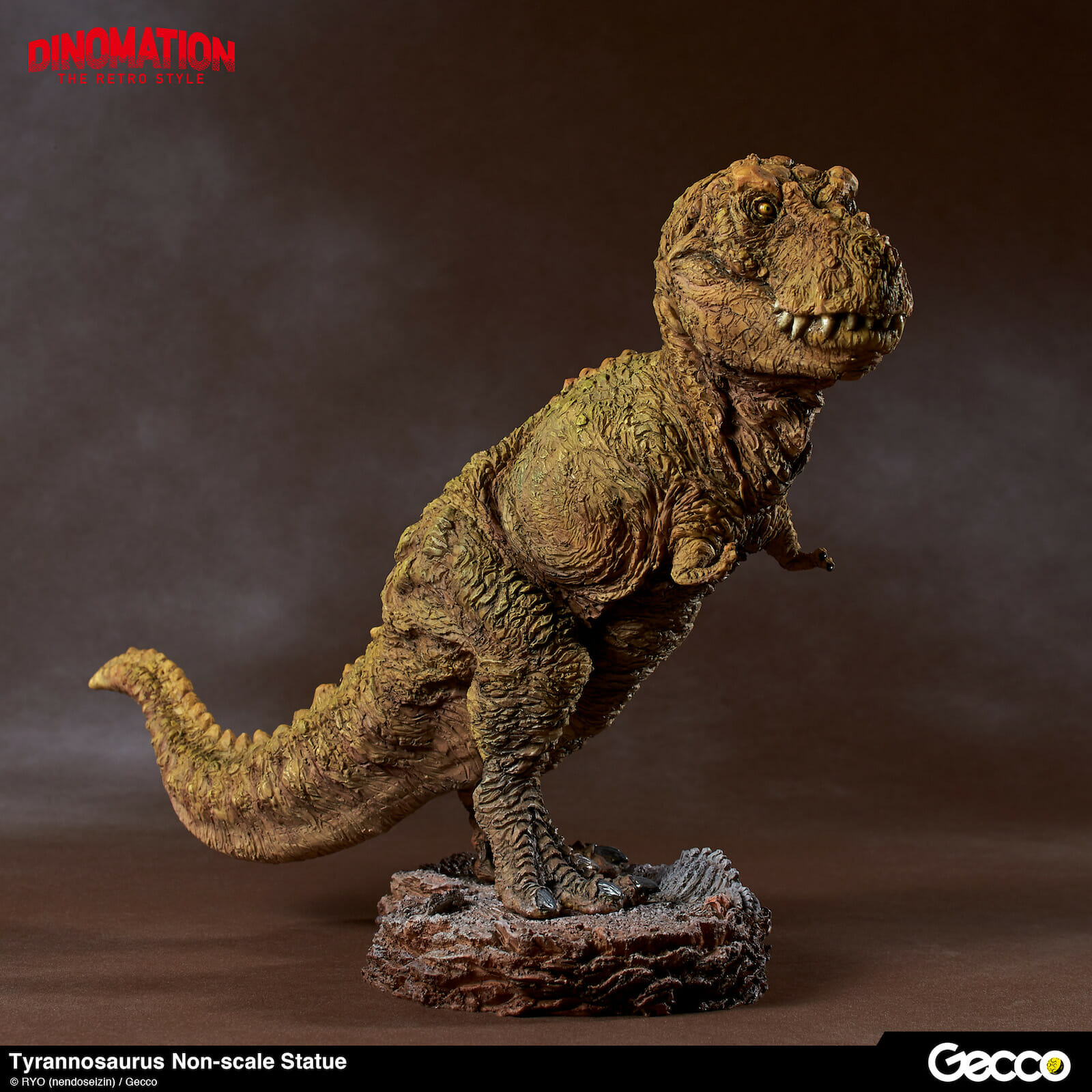 pre-painted t-rex is about 7-inches tall