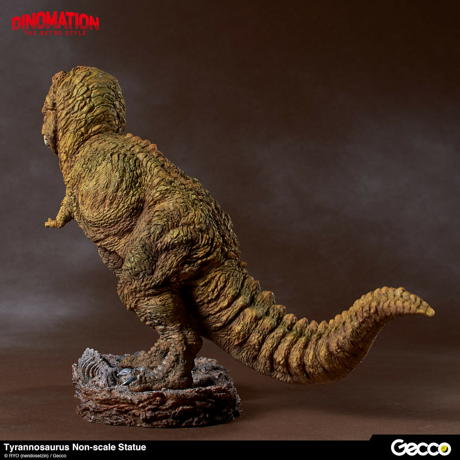 pre-painted t-rex is about 7-inches tall