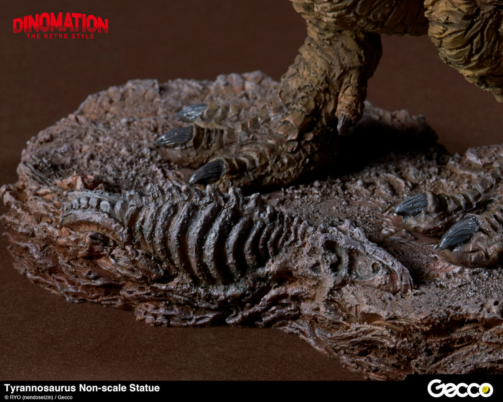 pre-painted t-rex is about 7-inches tall