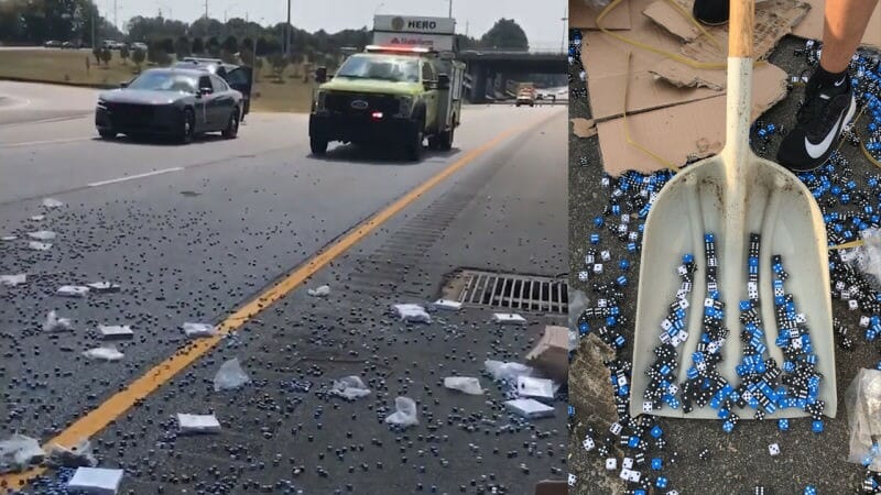 216,000 rolled in lorry crash